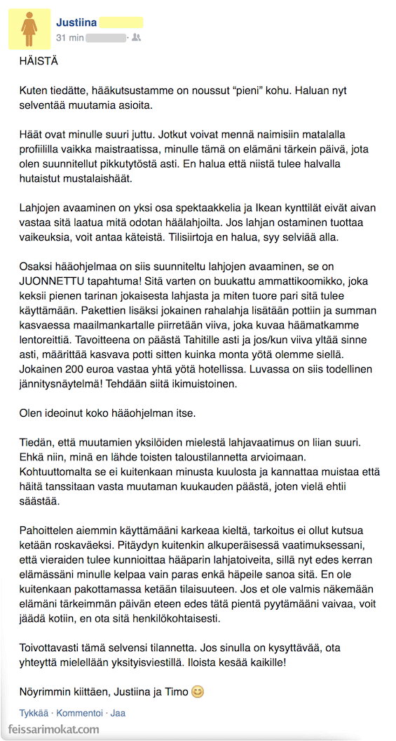 Häähullu vastaa kritiikkiin