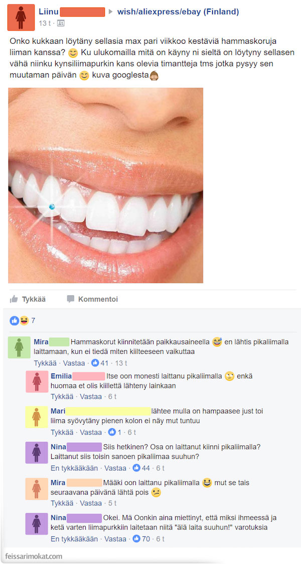 Edullinen hammasliima