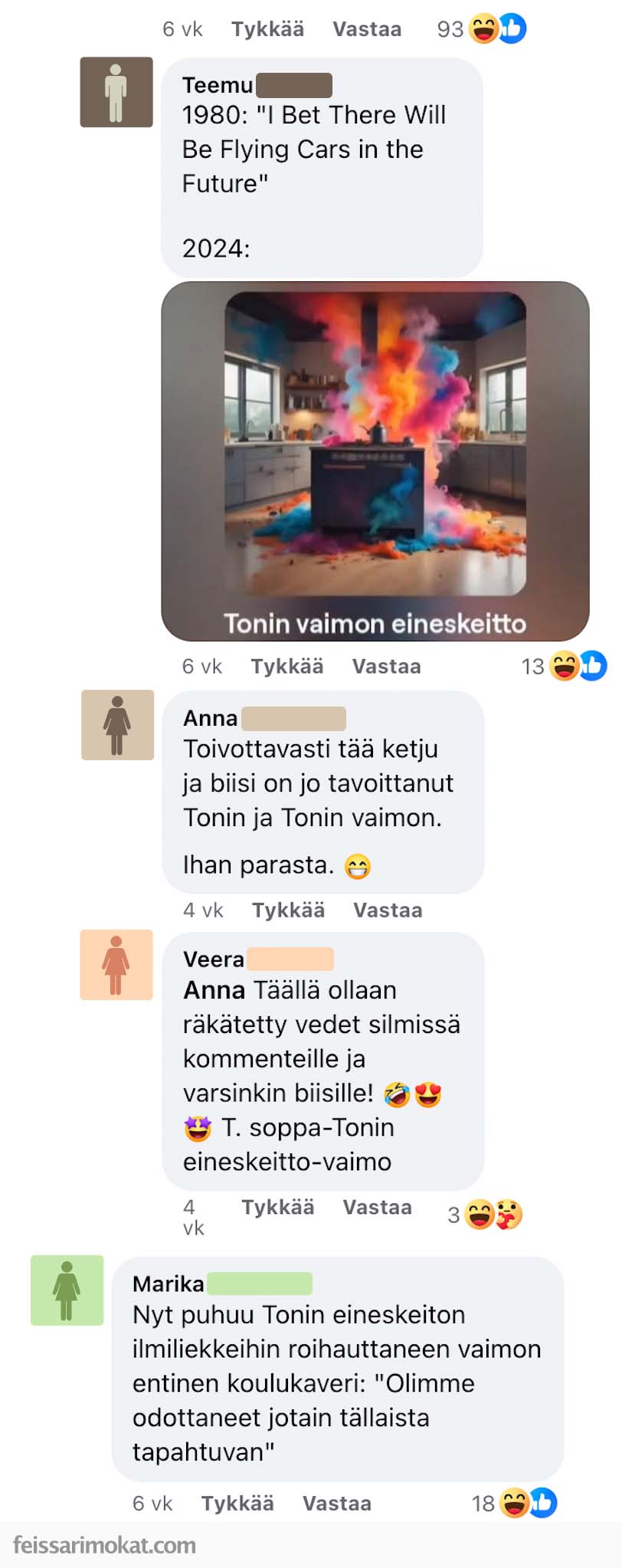 Tonin vaimon eineskeitto