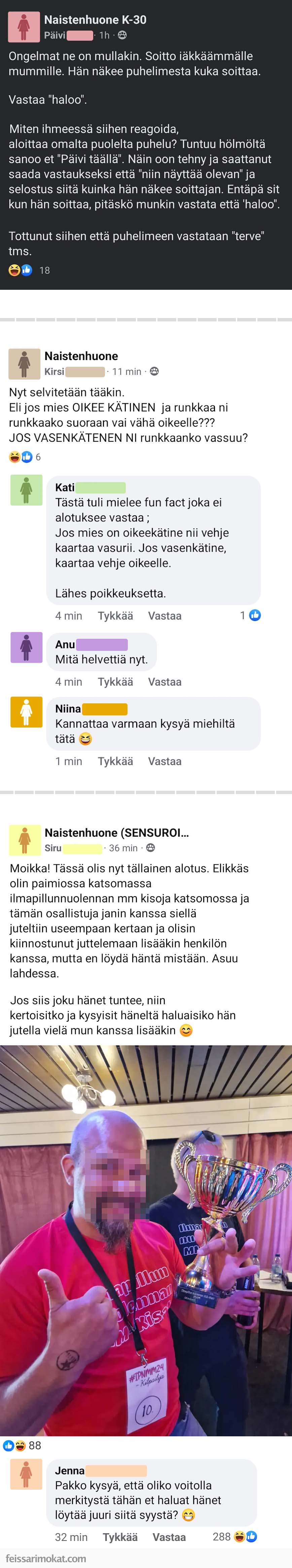 Naistenhuoneen ovi jäi auki, osa 304