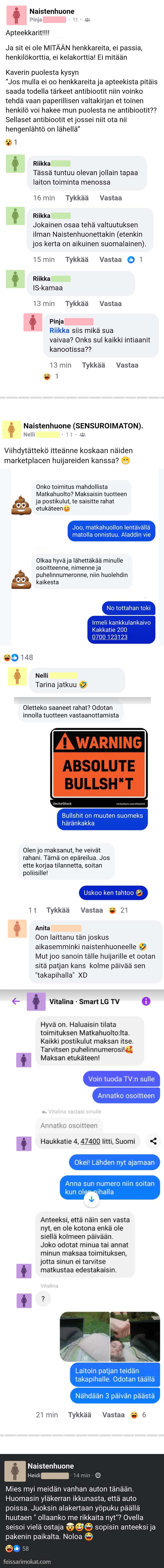 Naistenhuoneen ovi jäi auki, osa 340