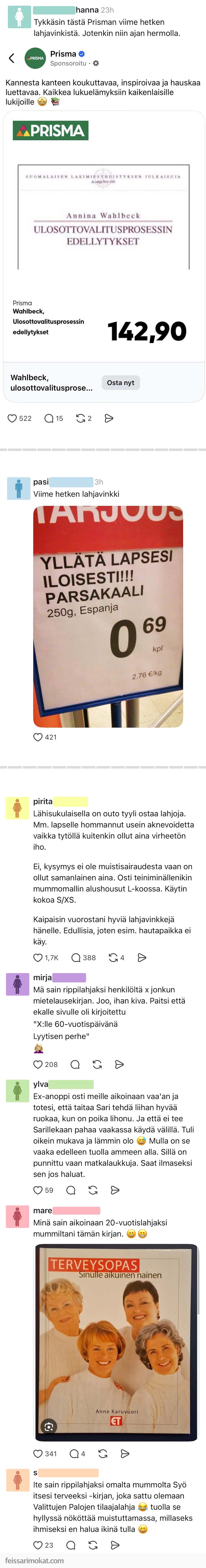 Lahjavinkkejä