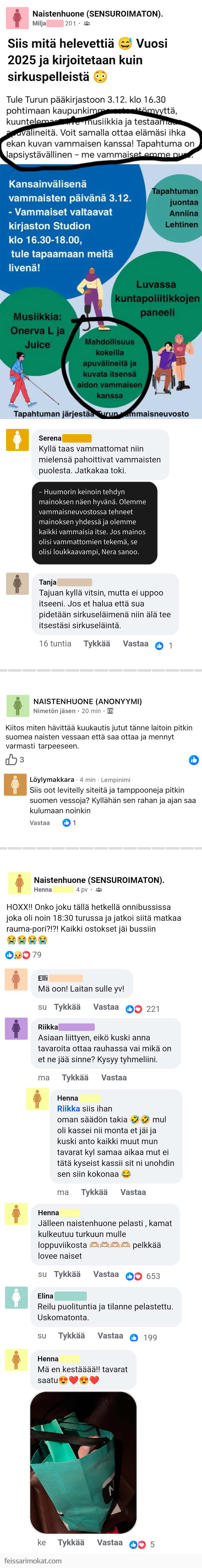 Naistenhuoneen ovi jäi auki, osa 356