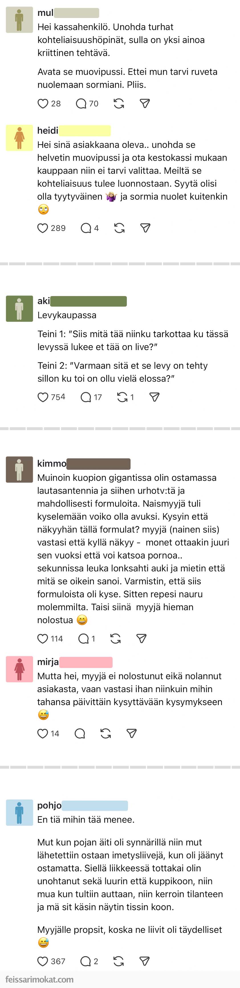 Kohtaamisia kaupoilla, osa 144