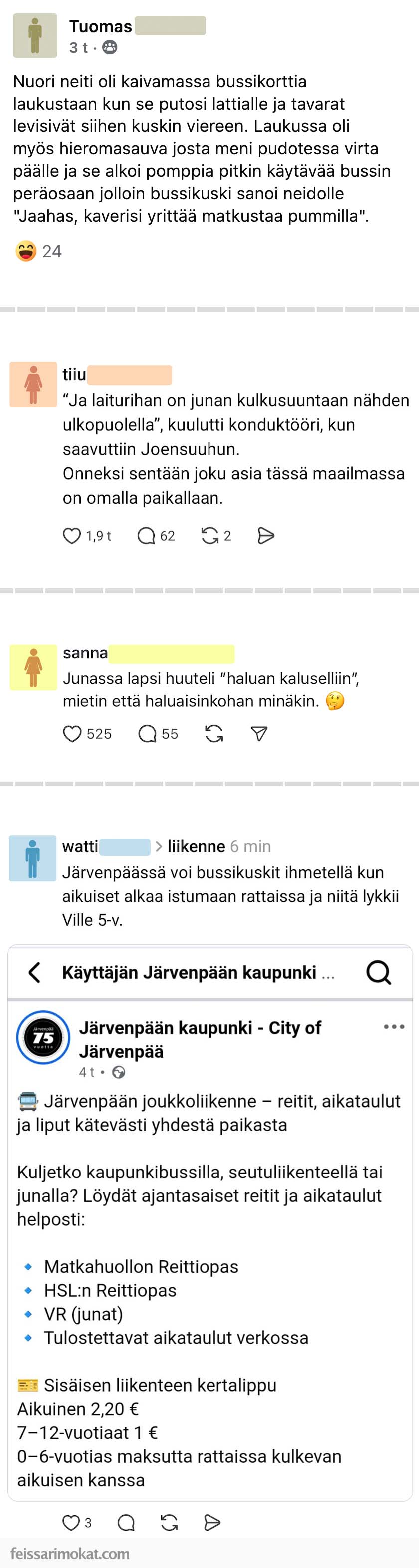 Juttuja joukkoliikenteestä, osa 74